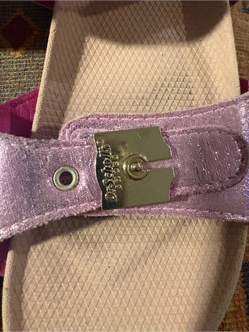 Dr. Scholl's Girls 12M Pink Glitter Adjustable Sandals